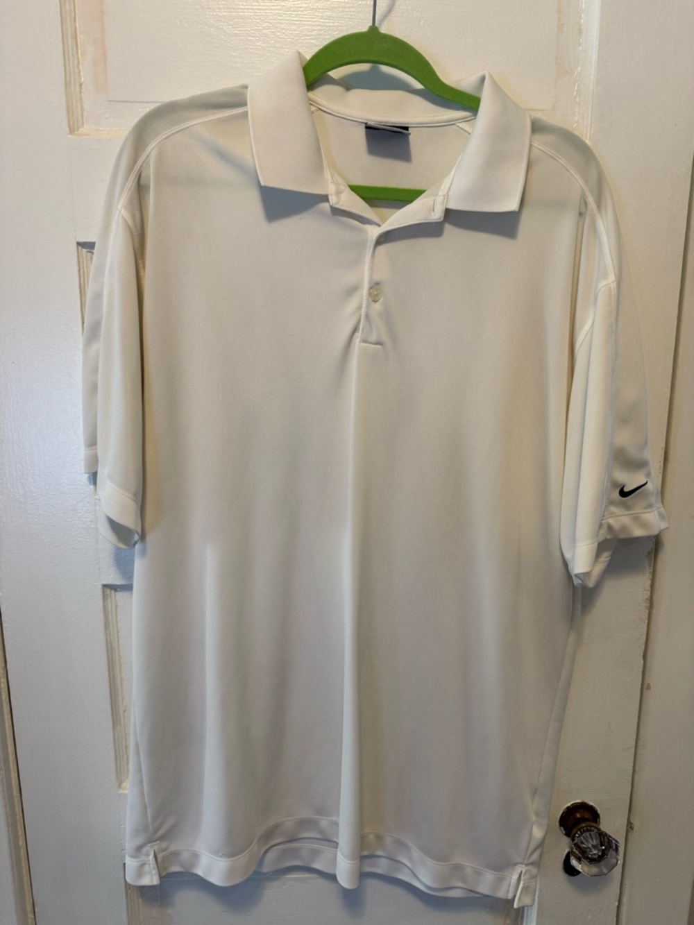 Nike Men’s White Polo with Subtle Swoosh